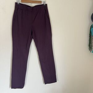 J Jill Pants S Ponte Knit Leggings Pull On Stretch Slim Straight Leg Purple